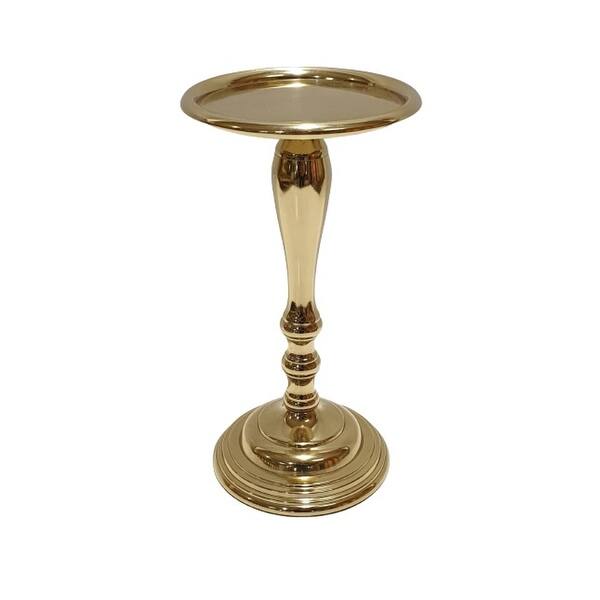 Elegance Antique Gold Pillar Candle Holder 9" Bed Bath & Beyond